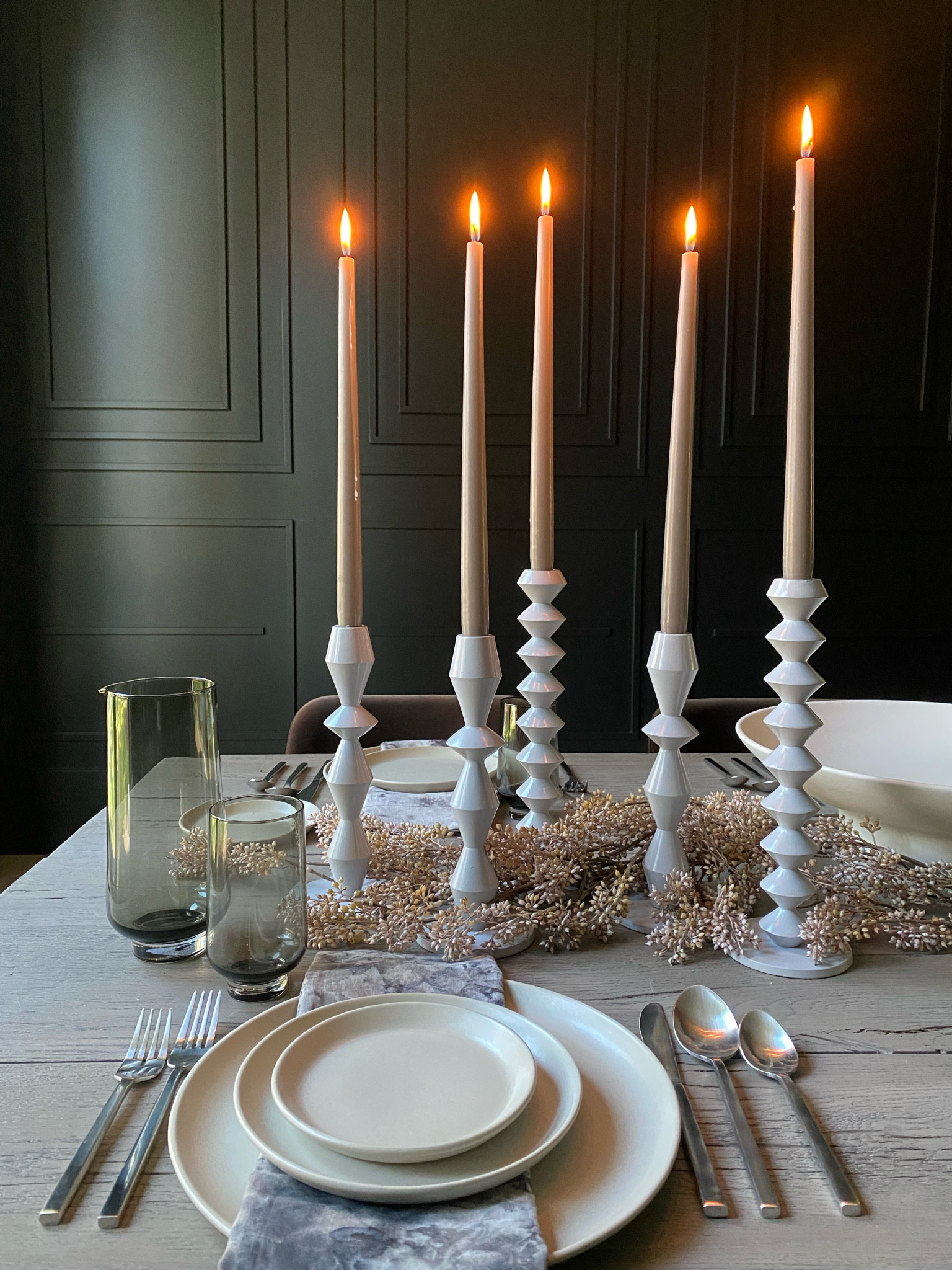 Created this beautiful table for holiday entertaining from AllModern. Candleholders, flatware, stoneware, smoke beverage glasses and pitcher.

#AllModernPartner #ModernMadeSimple


#LTKHoliday #LTKSeasonal #LTKhome