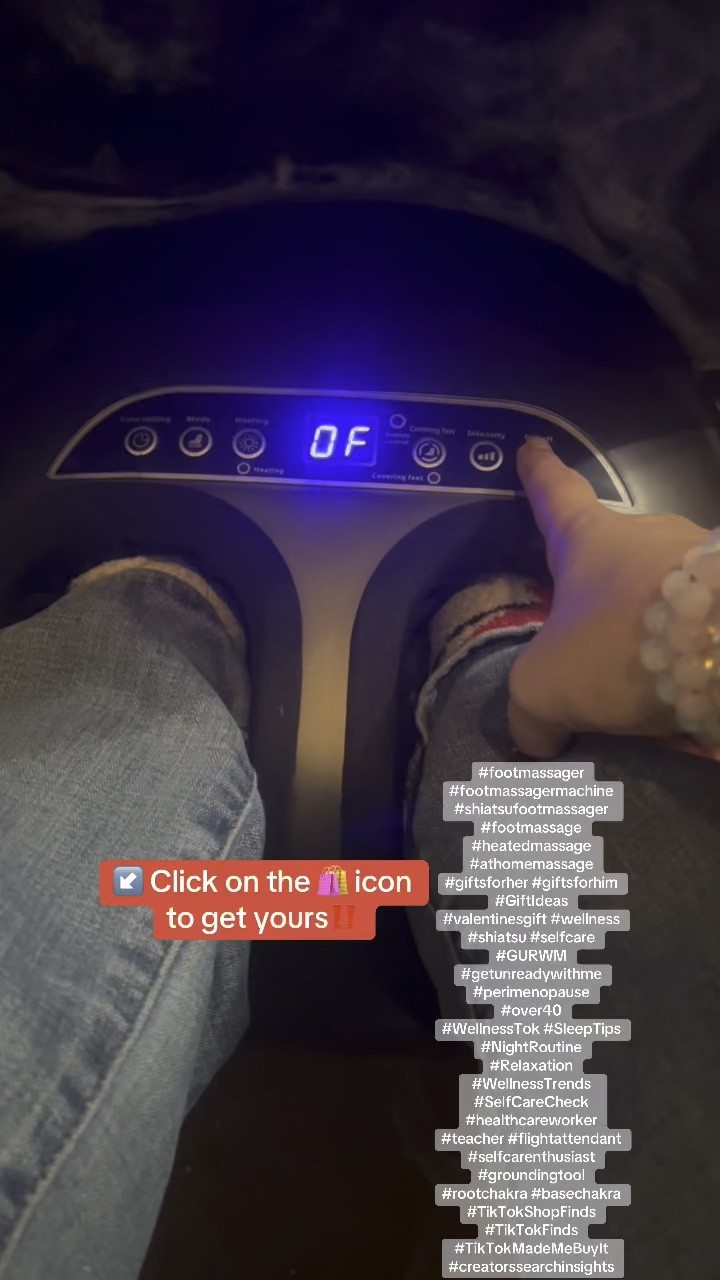 🌟 The Secret to Better Sleep May Be In Your Feet!

Try this 15-minute routine before bed - thank me later 😴

Transform your nighttime routine with a heated foot massage. 
Helps release tension, improve circulation, and prepare your body for deep sleep. 
Plus, it feels absolutely amazing after a long day‼️🥰👣🙌🏻

Click on the 🛍️ icon to get yours‼️

#footmassager #footmassagermachine #shiatsufootmassager #footmassage #heatedmassage #athomemassage 
#giftsforher #giftsforhim #GiftIdeas #valentinesgift #wellness #shiatsu #selfcare #GURWM #getunreadywithme #perimenopause #over40
#WellnessTok #SleepTips #NightRoutine #Relaxation #WellnessTrends #SelfCareCheck
#healthcareworker #teacher #flightattendant #selfcarenthusiast #groundingtool #rootchakra #basechakra
#TikTokShopFinds #TikTokFinds #TikTokMadeMeBuyIt #creatorssearchinsights

#LTKGiftGuide #LTKHome #LTKOver40