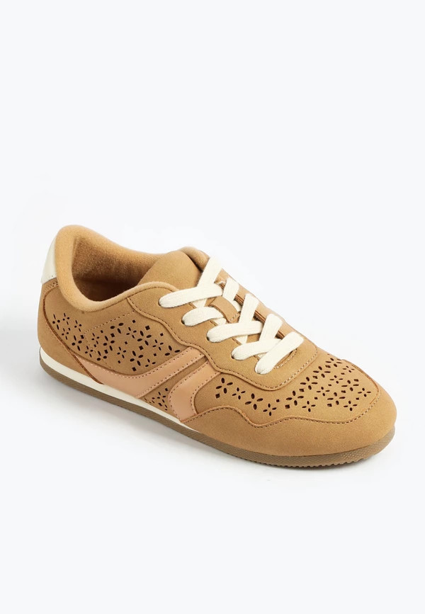 SuperCush Laser Cut Lace Up Sneaker | Maurices