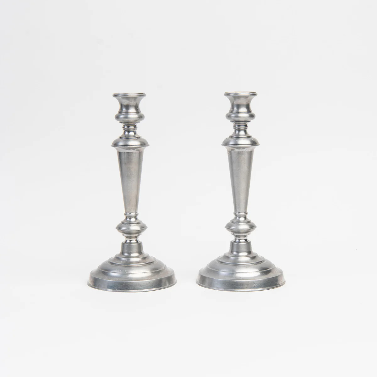 Vintage Wilton Tall Pewter Candlesticks | The Addison West