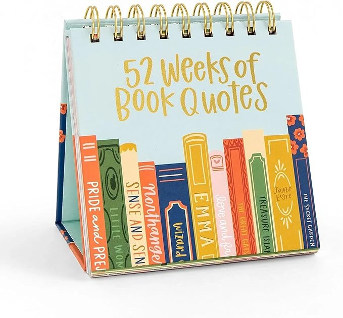 52 Weeks of Book Quotes Flip Display For Desk: Inspirational Desk Decor Aesthetic, Desk Gifts for... | Amazon (US)
