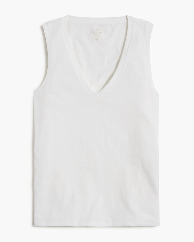 Vintage slub cotton V-neck tank top | J.Crew Factory
