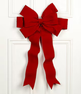Christmas Cheer Collection Velvet Bow Door Decor | Dillard's