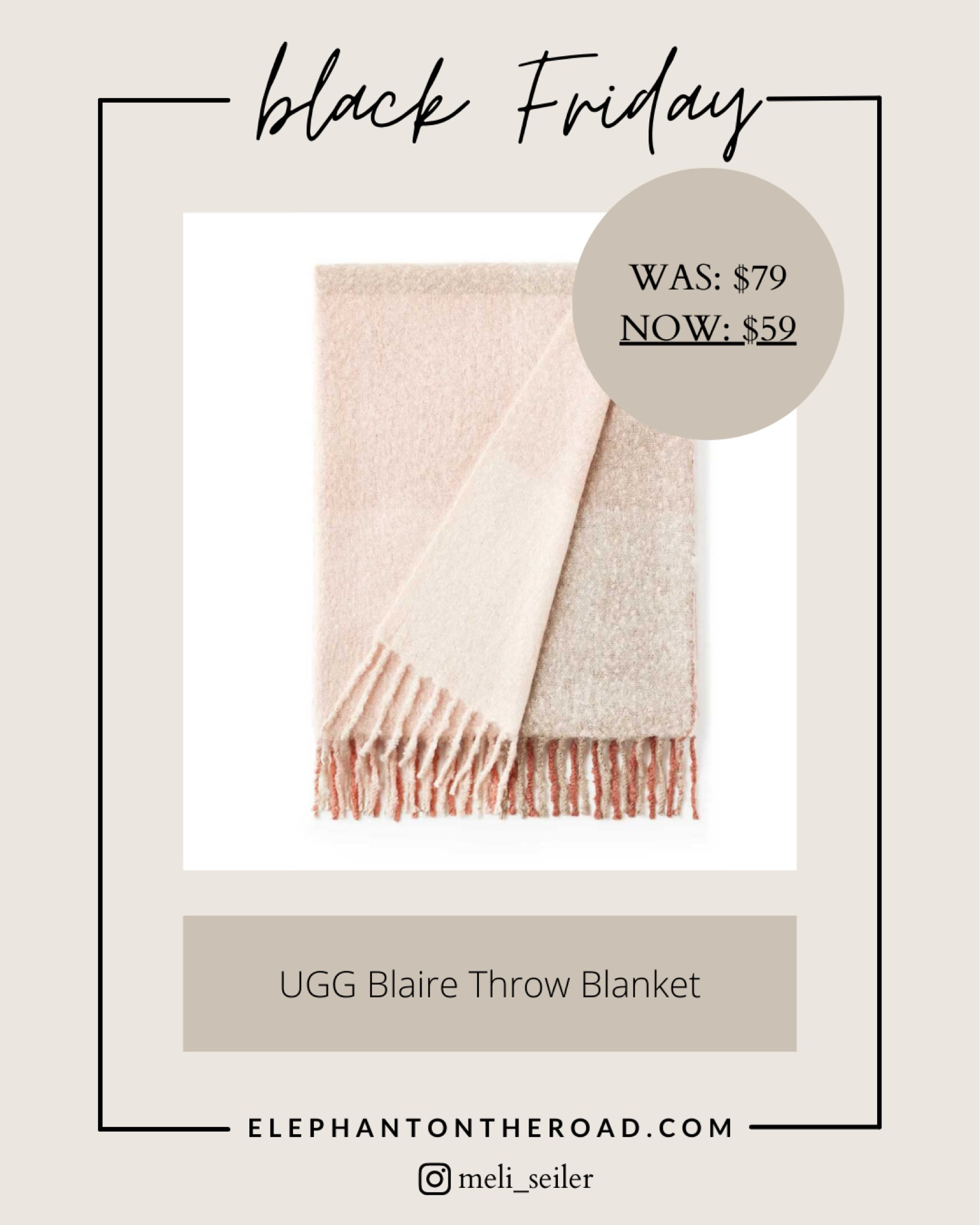 Ugg blanket black online friday