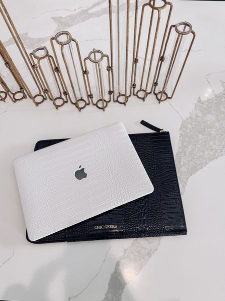 #ad I am LOVING this chic look! Matching snow faux crocodile iPhone case and MacBook case, as well as the black crocodile laptop sleeve! Linked here 🤍🖤#chicgeeks #giftguide #christmas #laptopsleeve #macbookcase #iphonecase #crocodilecase #giftidea #office

#LTKGiftGuide #LTKstyletip #LTKitbag #LTKU #LTKhome