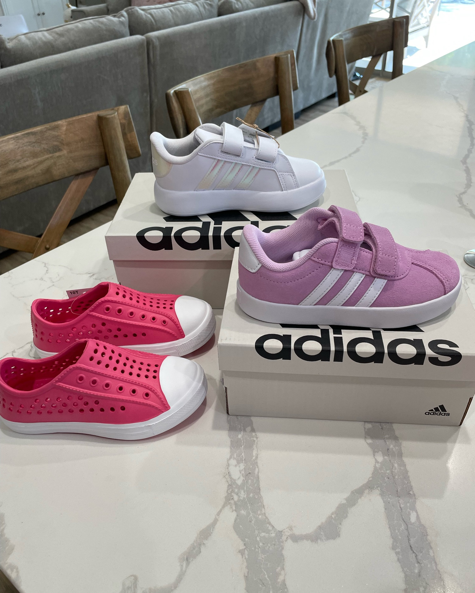 Kohl’s Toddler Girl school shoes haul! 

I always find the best shoes for Goldie at Kohl’s 🙌🏻 now that she’s started at a Montessori Preschool she needs more closed-toe shoe options. I’m obsessed with the lilac Adidas 😻. These Jumping Beans are such a great Native dupe too!! 
.
.
.
.
.
.
.
#adidas #kidsshoes #toddlershoes #summerkidsshoes #toddlergirl #preschoolshoes #kohls #kidsfashion #todderfashion 

#LTKKids #LTKFindsUnder50 #LTKShoeCrush