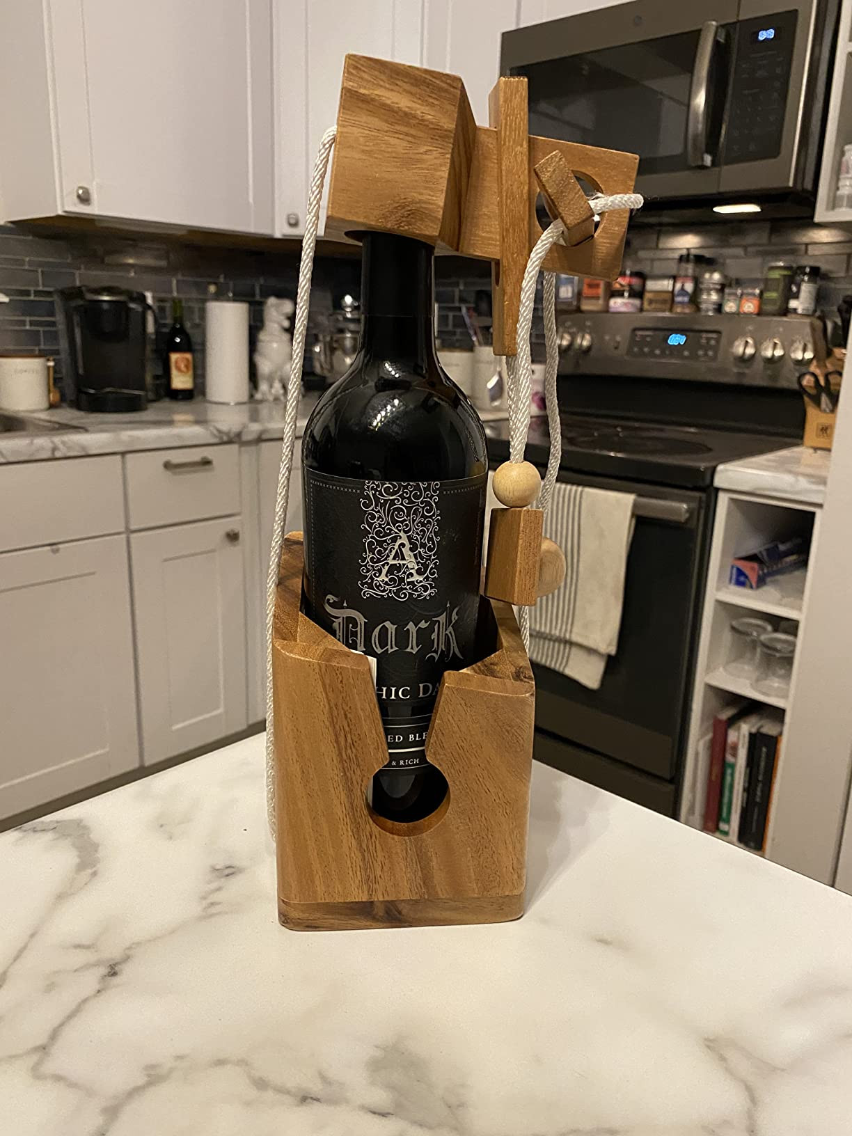 BSIRI Bottle Puzzle - Challenging 3D Wooden Bottle Holder and Bottle Lock Puzzle Games for Adults... | Amazon (US)