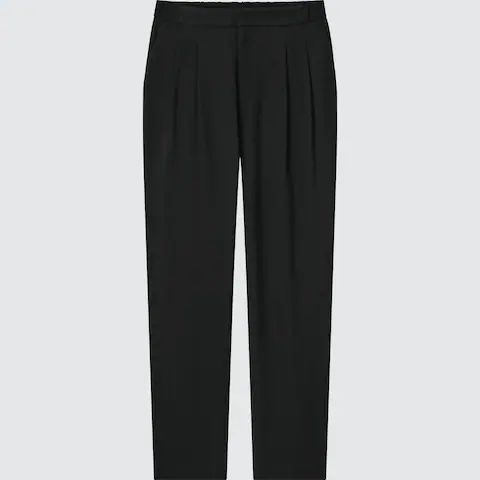 Women Tucked Tapered Trousers | UNIQLO (UK)