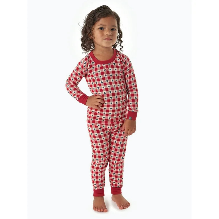 Modern Moments by Gerber Toddler Neutral Valentine´s Day Super Soft Pajama Set, 2-Piece, Sizes 1... | Walmart (US)