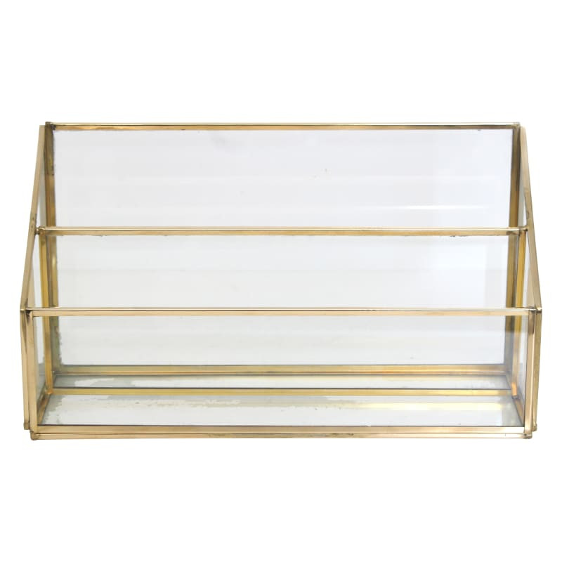 Ren Wil STA535 Mavis Two-Tiered 10 1/2" Wide Desk Letter Organizer Golden Storage and Organization O | Build.com, Inc.