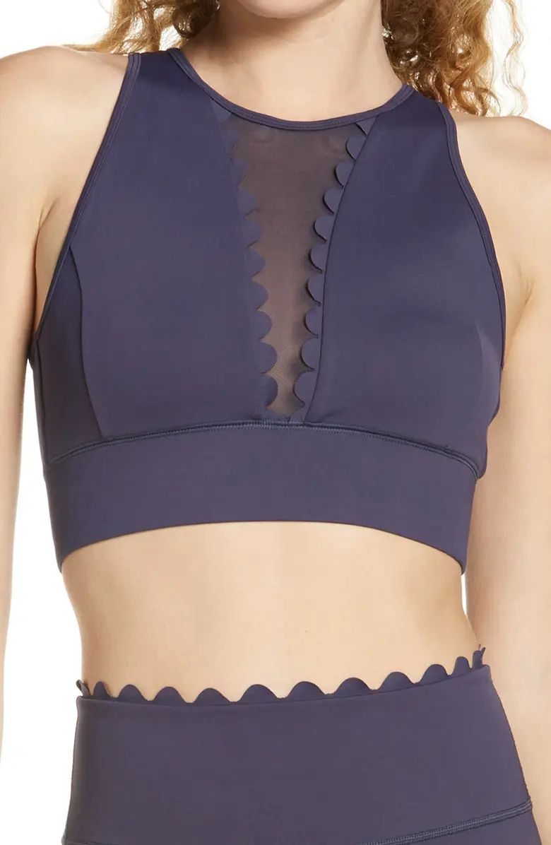 Scallop Illusion Mesh Sports Bra | Nordstrom