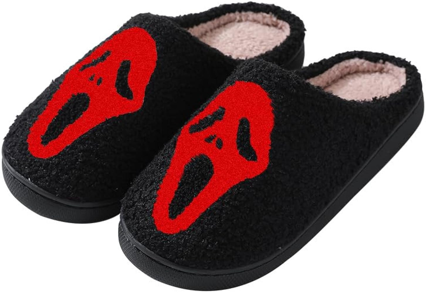KZQTHH Halloween Skull Slippers Plush Warm Winter Cotton Slippers Couples Indoor Outdoor House Sl... | Amazon (US)