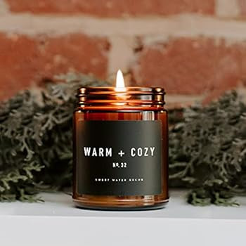 Sweet Water Decor Warm and Cozy Candle | Pine, Orange, Cinnamon, and Fir Winter Scented Soy Candl... | Amazon (US)