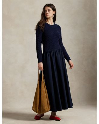 Cable Knit Poplin Dress | Bloomingdale's (US)