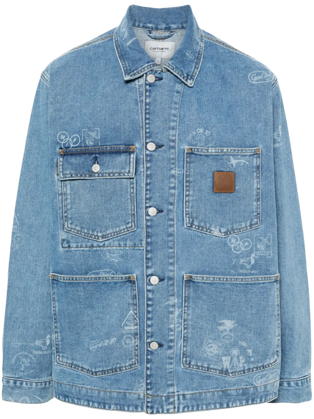 Carhartt WIP Stamp Denim Jacket | Blue | FARFETCH | Farfetch Global