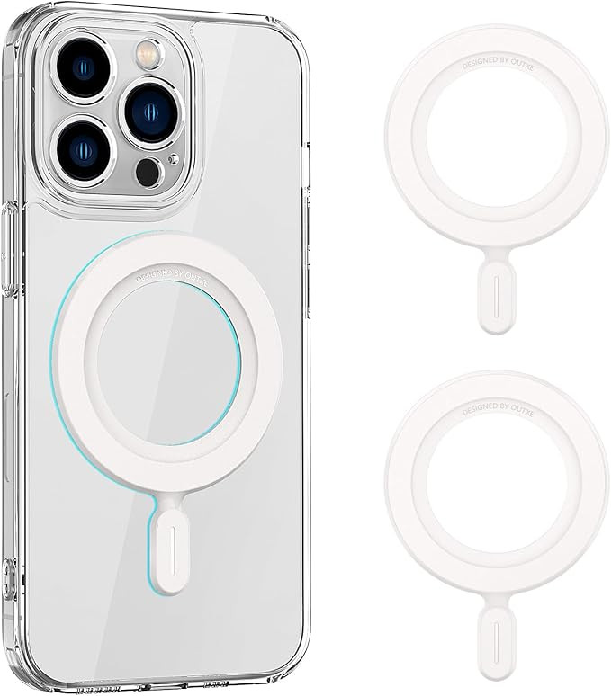 OUTXE Magnetic Ring Sticker, 2pack Universal Magnet Adapter Compatible with Magsafe Accessories, ... | Amazon (US)