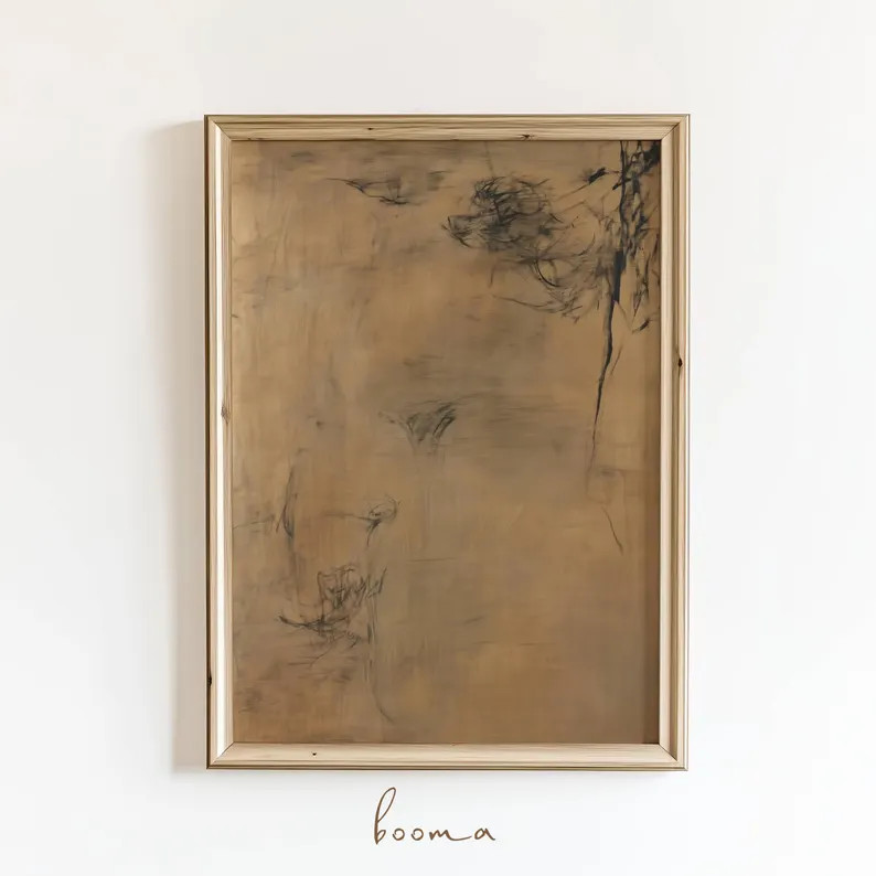 Abstract Wall Art \u2013 Neutral Tones Printable Poster, Serene Contemporary Decor for Modern Hom... | Etsy (Global)