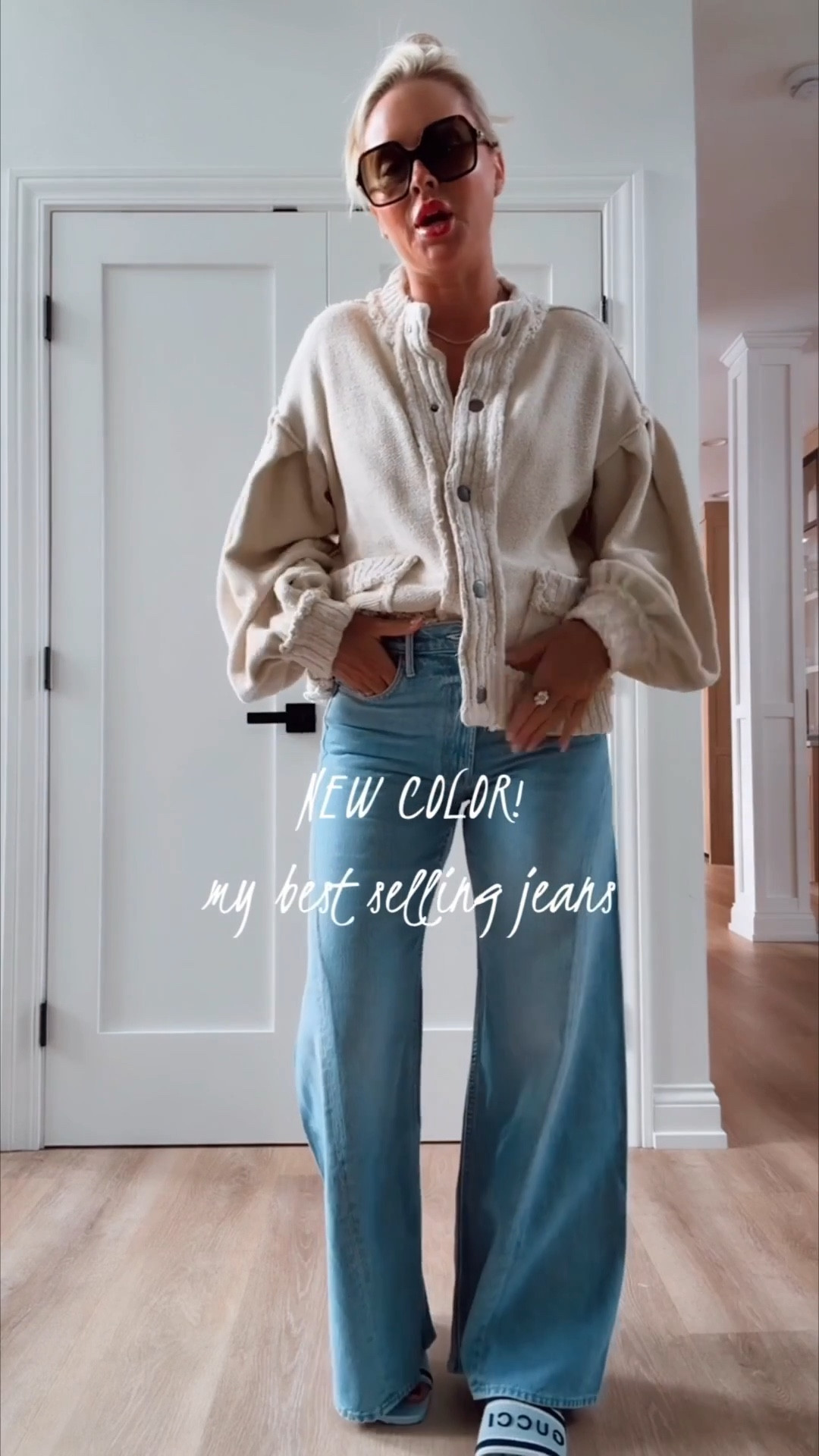 NEW color in my best selling denim! 🔥
I’m in my tts and I’m 5’6”.


Jeans. Denim. 2026. Denim trends. Gucci. Sandals. Spring outfit. 

#LTKootd #LTKgrwm

#LTKSeasonal