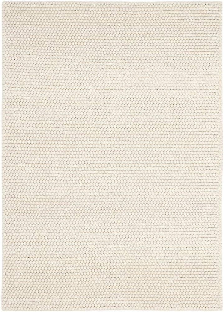 SAFAVIEH Natura Collection 8' x 10' Ivory NAT620A Handmade Premium Wool Area Rug | Amazon (US)