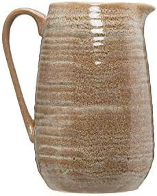 Creative Co-Op Putty Grey & Brown Stoneware Pitcher with Reactive Glaze Finish (Each one Will Var... | Amazon (US)