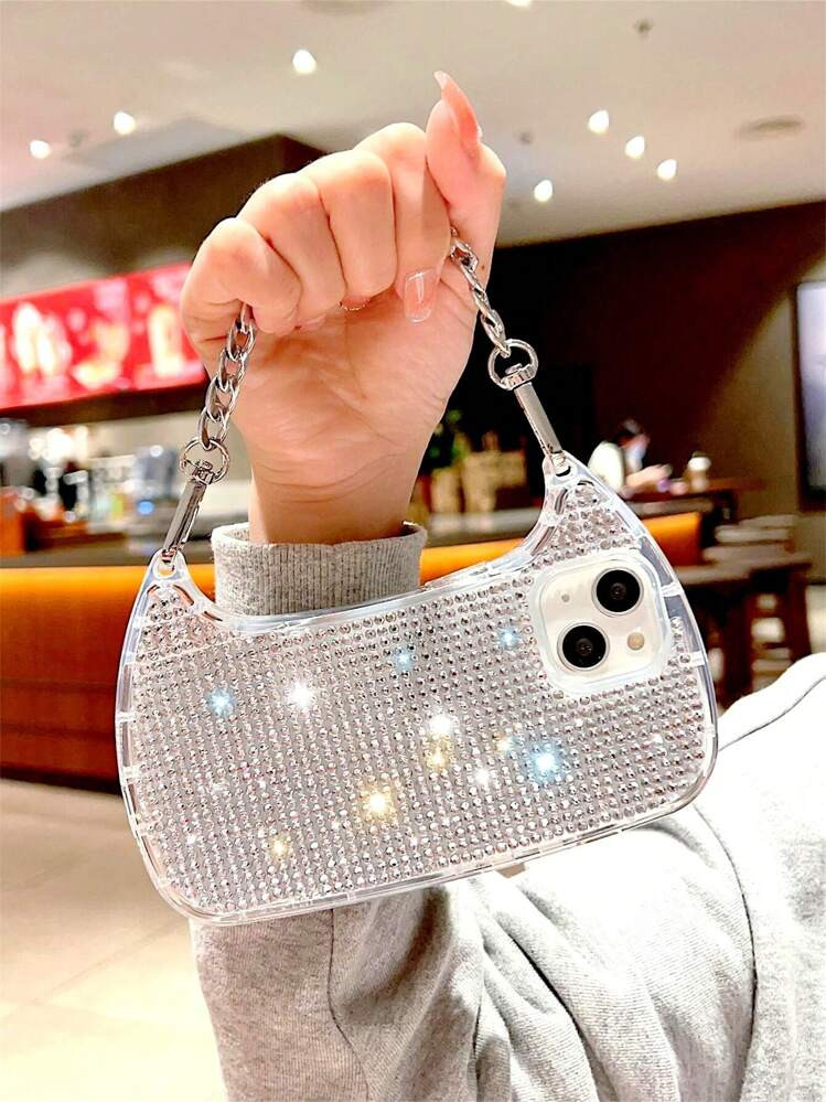 Silver Glitter Phone Case Compatible With IPhone 17 Pro Max, 17 Pro, 16, 16 Plus, 16 Pro Max, 16 ... | SHEIN