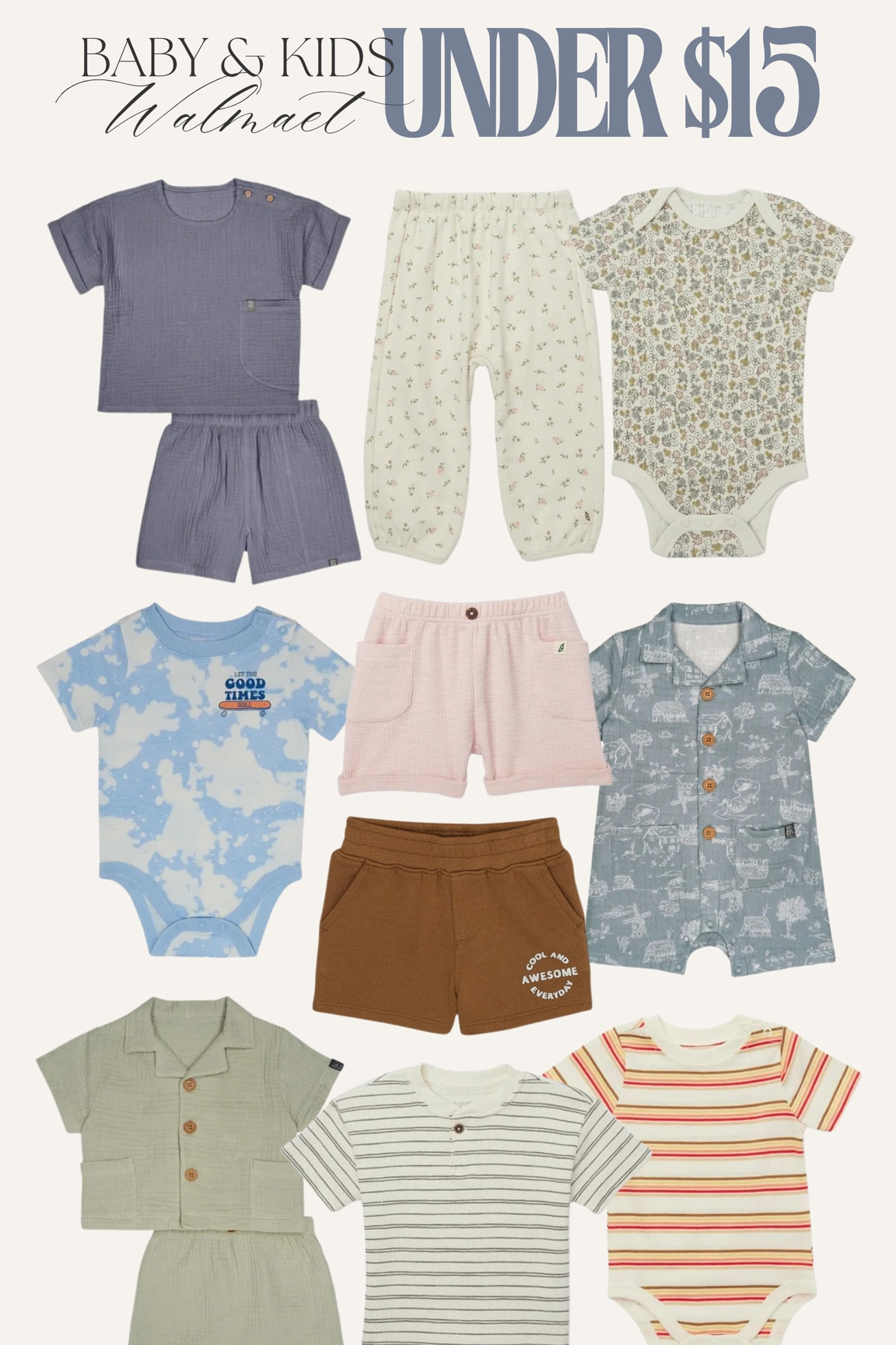 Affordable $15 or less baby/kid/toddler clothes from Walmart! Someone asked the other day for less expensive kids clothes and these are some of my fave brands 👍🏼 

#LTKbaby #LTKfamily