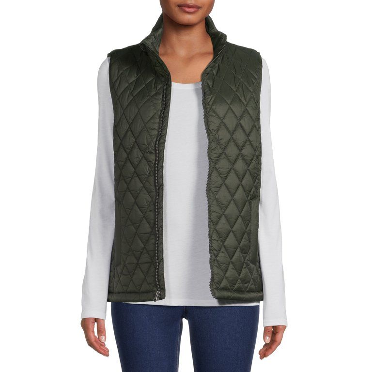 Time and Tru Women's and Plus Diamond Quilt Vest | Walmart (US)