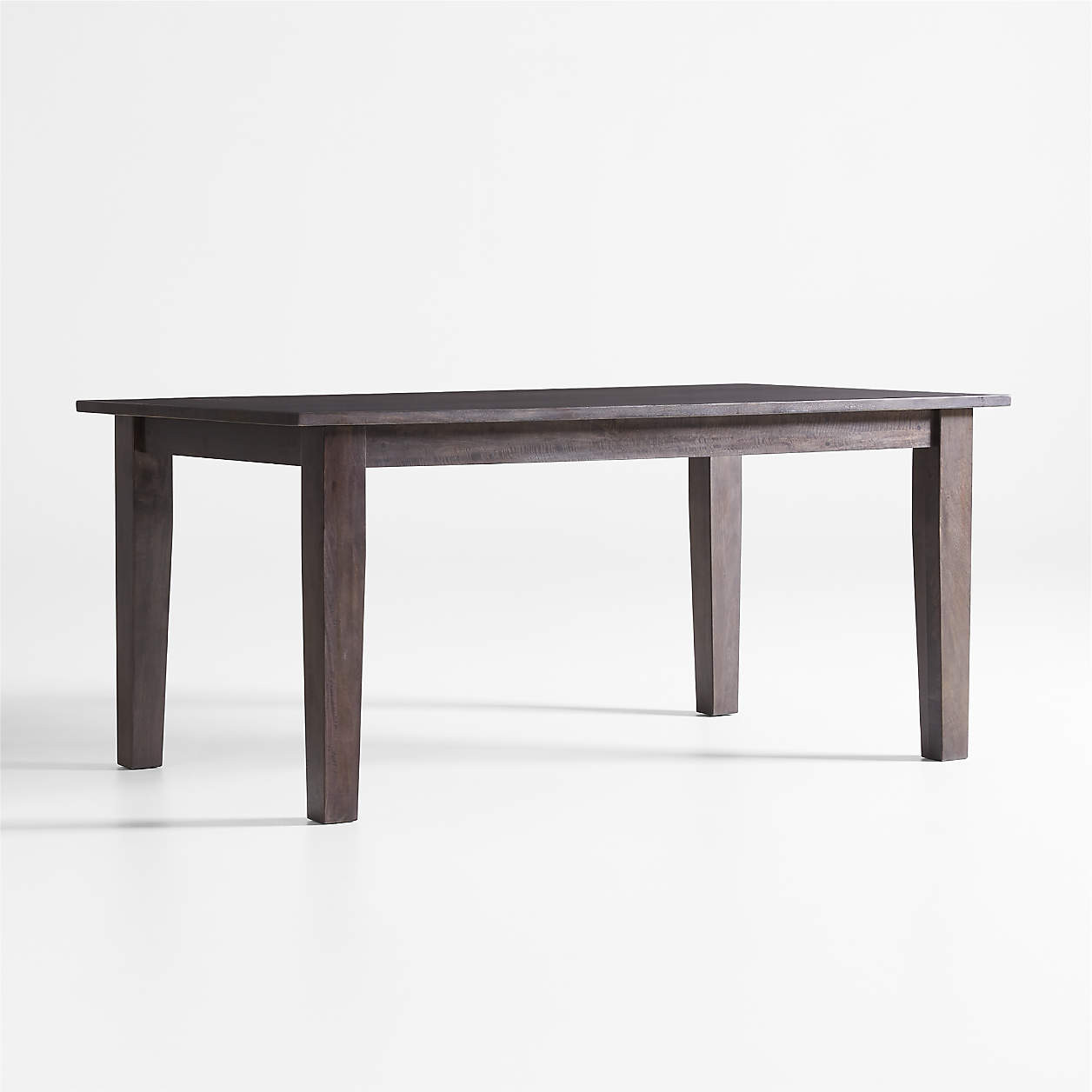Basque 65" Charcoal Grey Solid Wood Dining Table + Reviews | Crate & Barrel | Crate & Barrel
