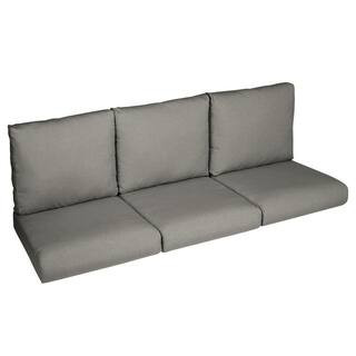 25 in. x 23 in. x 5 in. (6-Piece) Deep Seating Outdoor Couch Cushion in Sunbrella Canvas Charcoal | The Home Depot