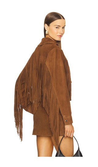 Vonda Suede Jacket in Toffee | Revolve Clothing (Global)