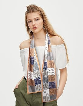 EXTREE Satin Scarf Mulberry Silk Printed Head Wrap Hair Band 7"" x 59"" | Amazon (US)