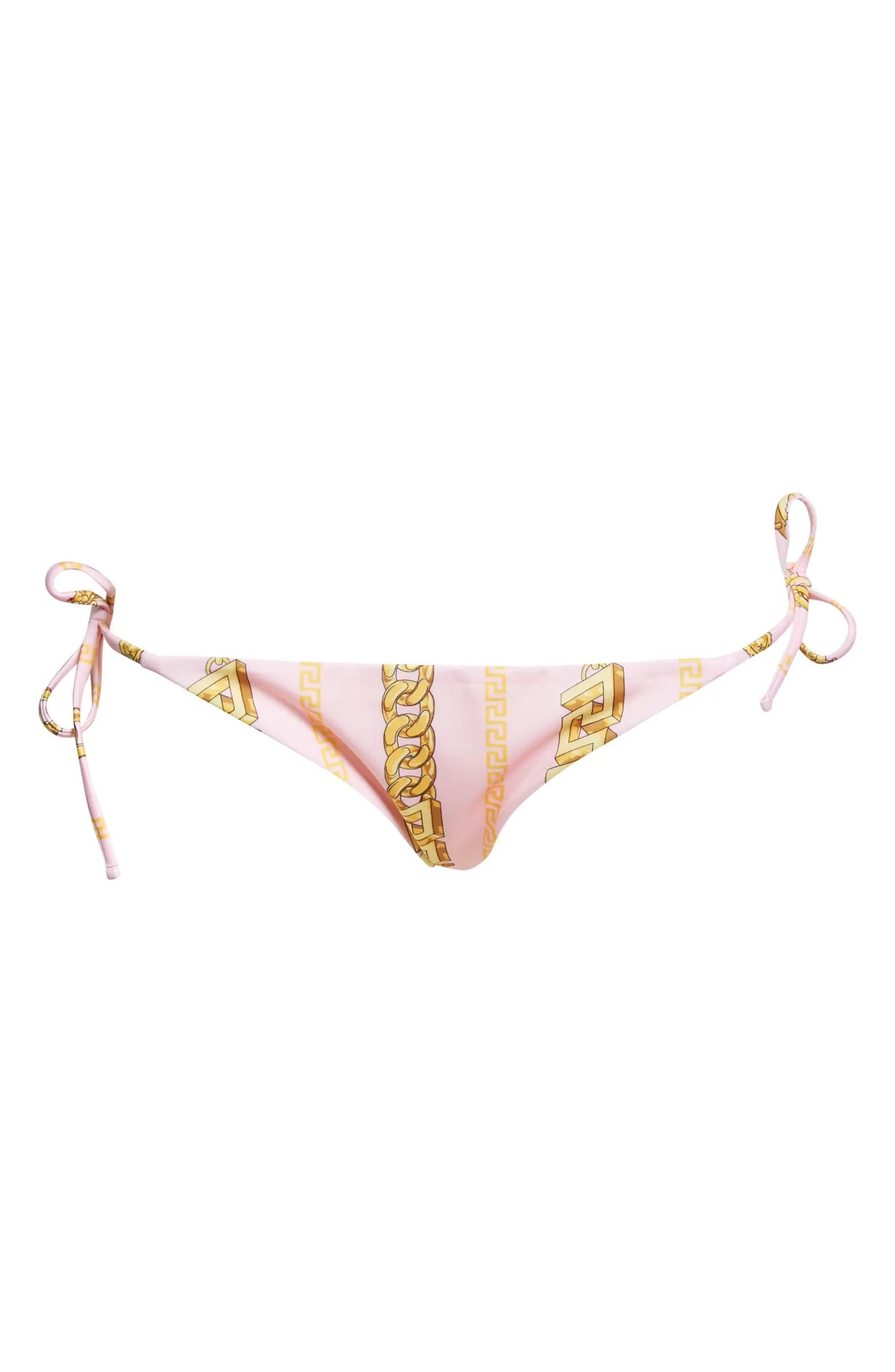 Versace Chain Print Side Tie Bikini Bottoms | Nordstrom | Nordstrom