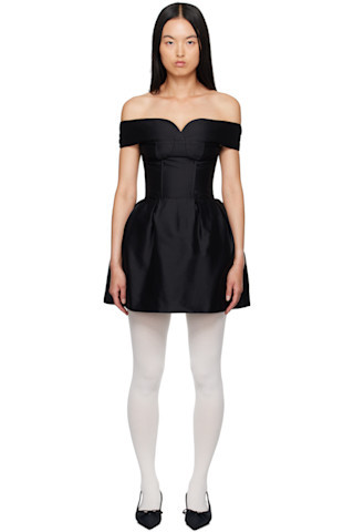Black Sweetheart Neck Minidress | SSENSE