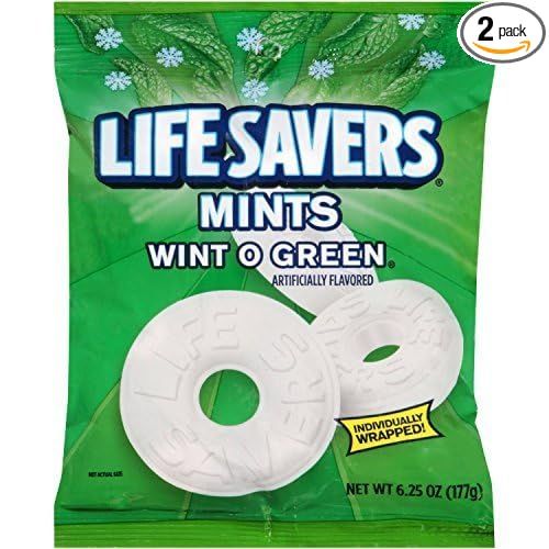 LifeSavers Mints Individually Wrapped Wint O Green 6.25 Oz (177 g)(Pack of 2) by Life Savers | Amazon (US)