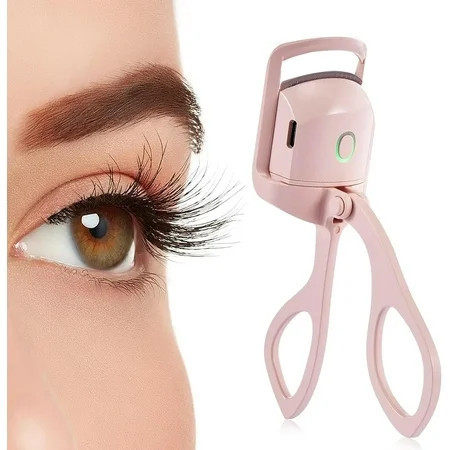 VOUVOU Heated lash Curlers Electric Eyelash Curler Rechargeable for Long Lasting Natural Eyelashes Anti-Burn Design Pink | Walmart (US)