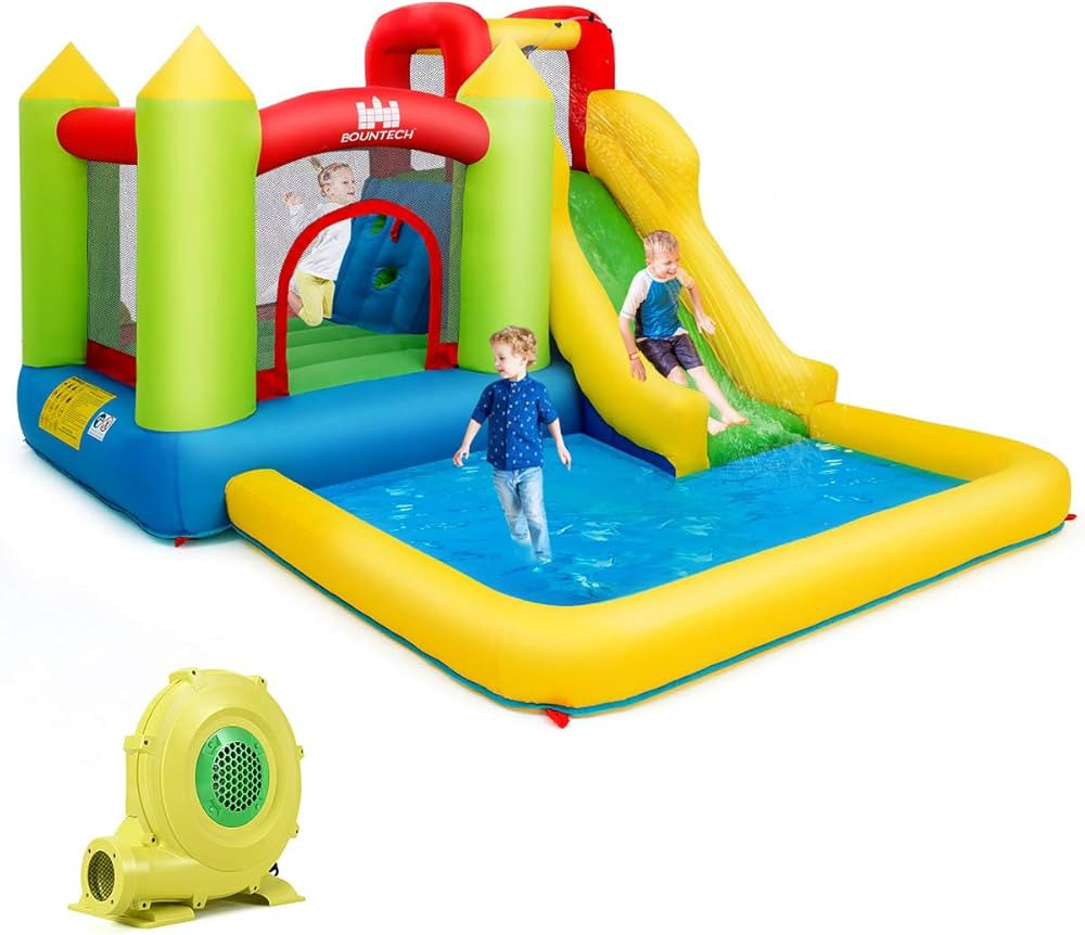 Costzon Inflatable Water Slide, Water Bounce House with Slide Wet Dry Combo for Kids Indoor Outdo... | Amazon (US)