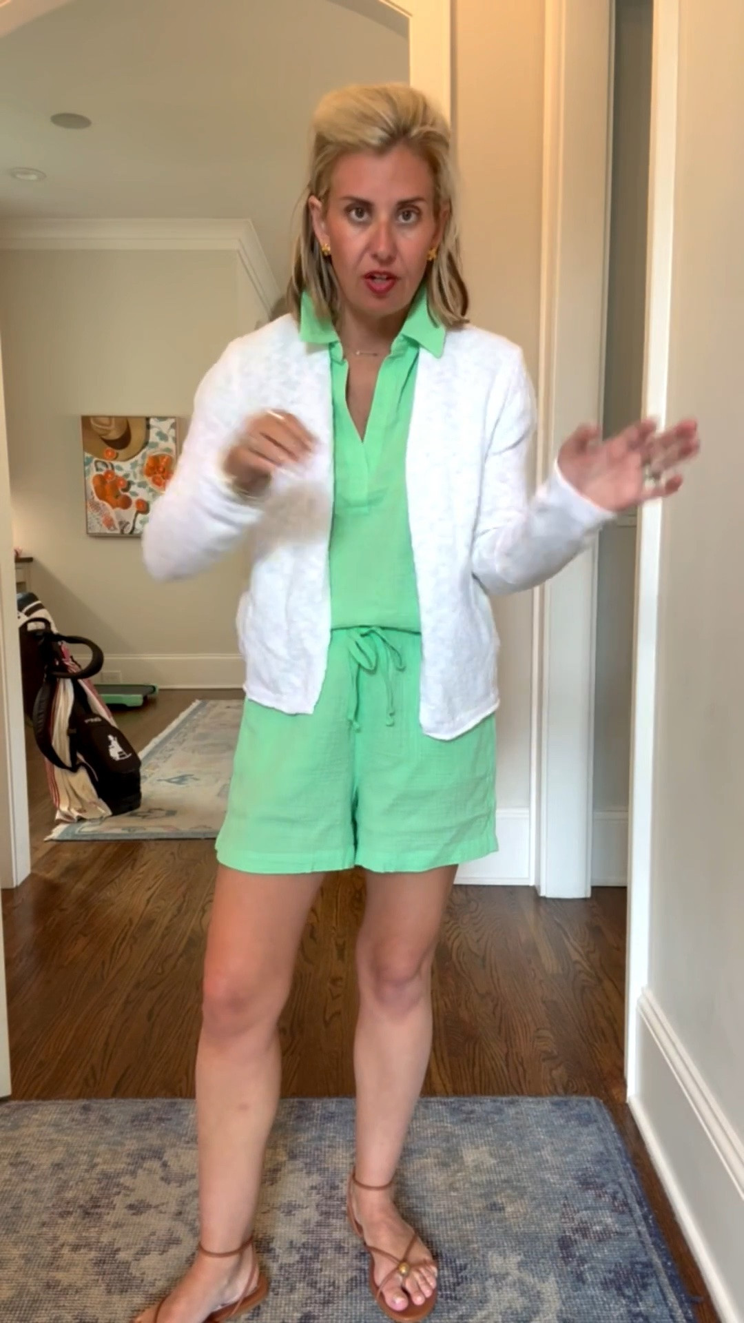 Gauze is the perfect lightweight material to wear all summer long. I’ll link some of my favorite pieces I’ve seen so far. I’m wearing an xs top, small shorts and 8 sandal. ￼

#LTKdayinmylife #LTKSeasonal #LTKOver40