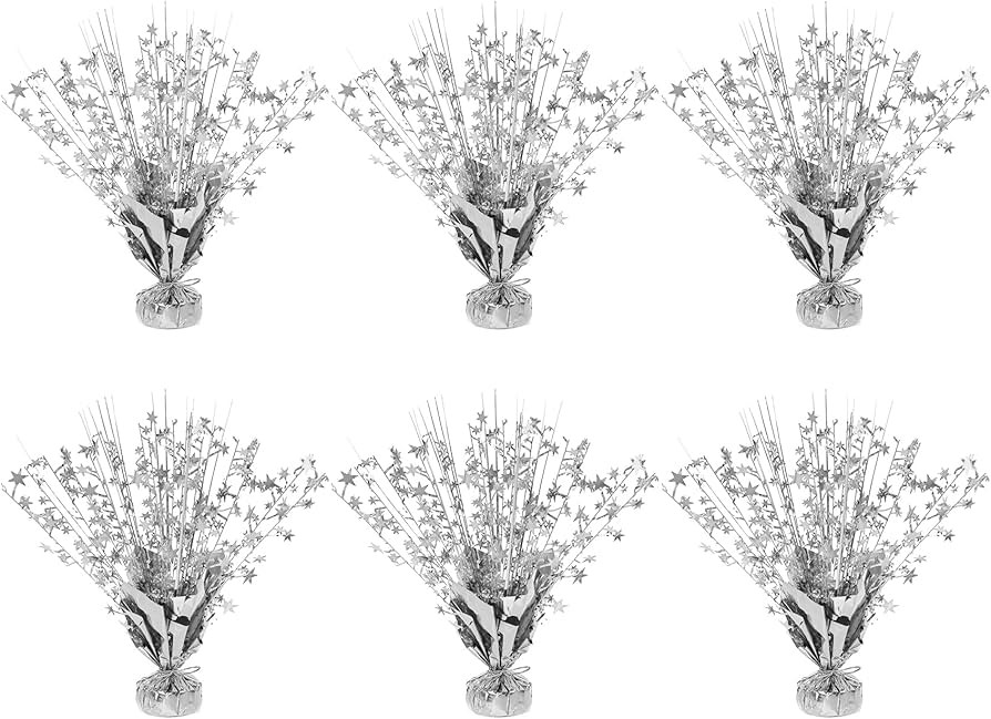 6 Pack Metallic Foil Spray Centerpieces Burst Star Table Decoration Tabletop Signs and Centerpiec... | Amazon (US)
