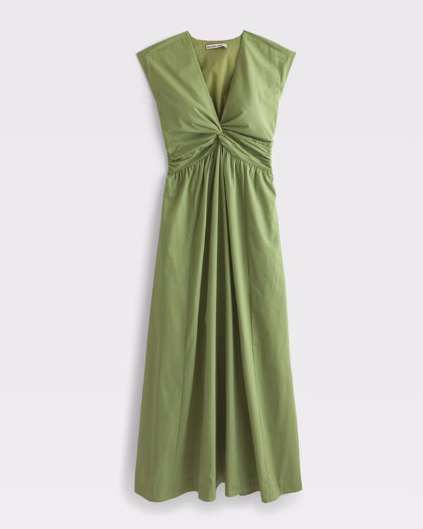 Twist-Front Maxi Dress | Abercrombie & Fitch (US)