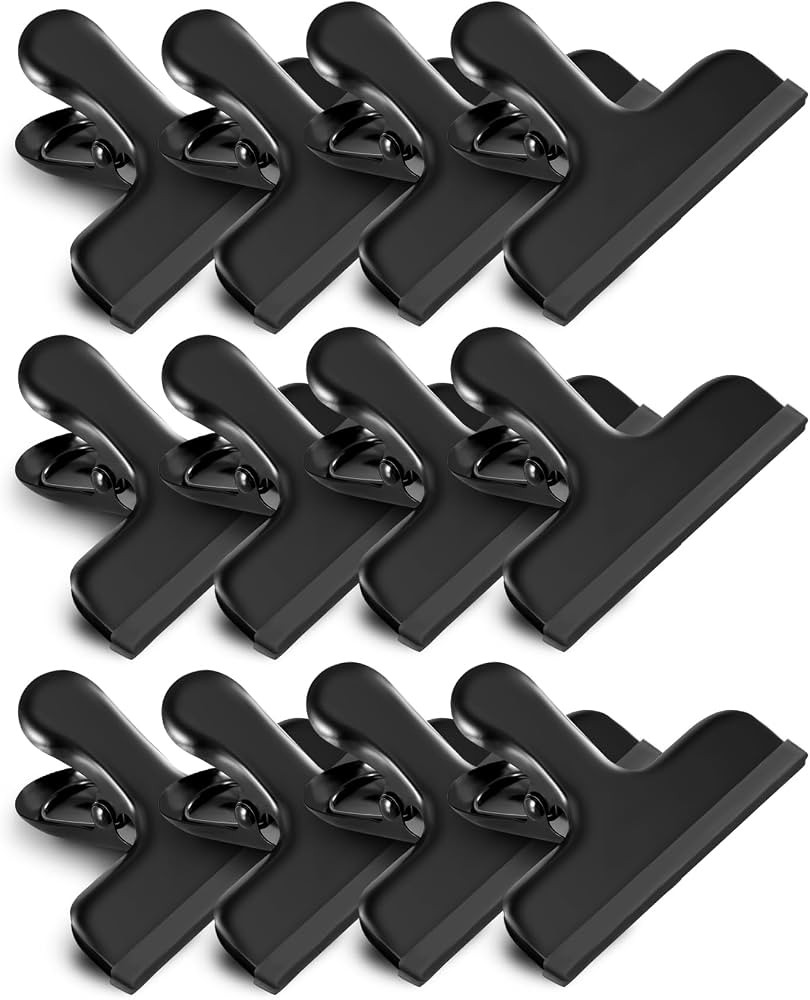 HOUSE AGAIN 12 Pack Stainless Steel Chip Bag Clips Covered with Silicone - NO More Sharp Edges - ... | Amazon (US)