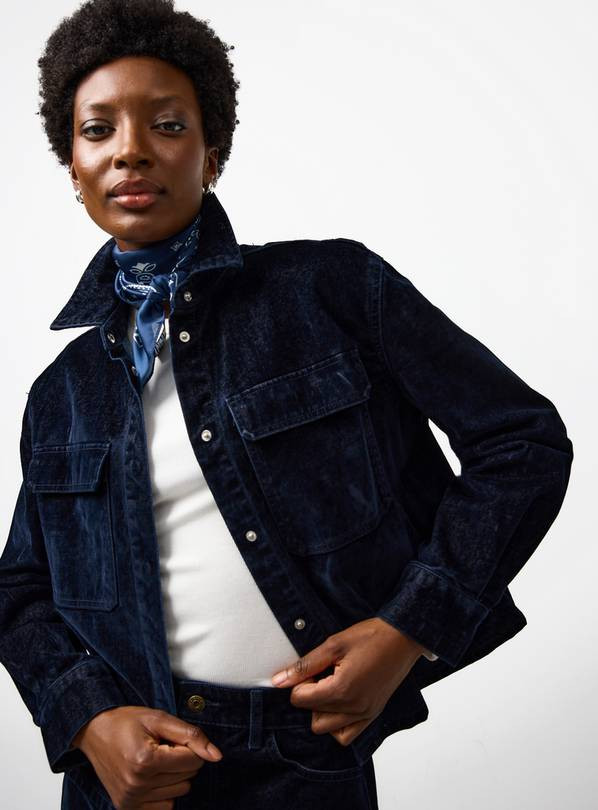 Flocked Denim Boxy Fit Jacket 14 | Tu Clothing