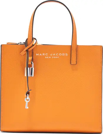 Mini Grind Coated Leather Tote | Nordstrom