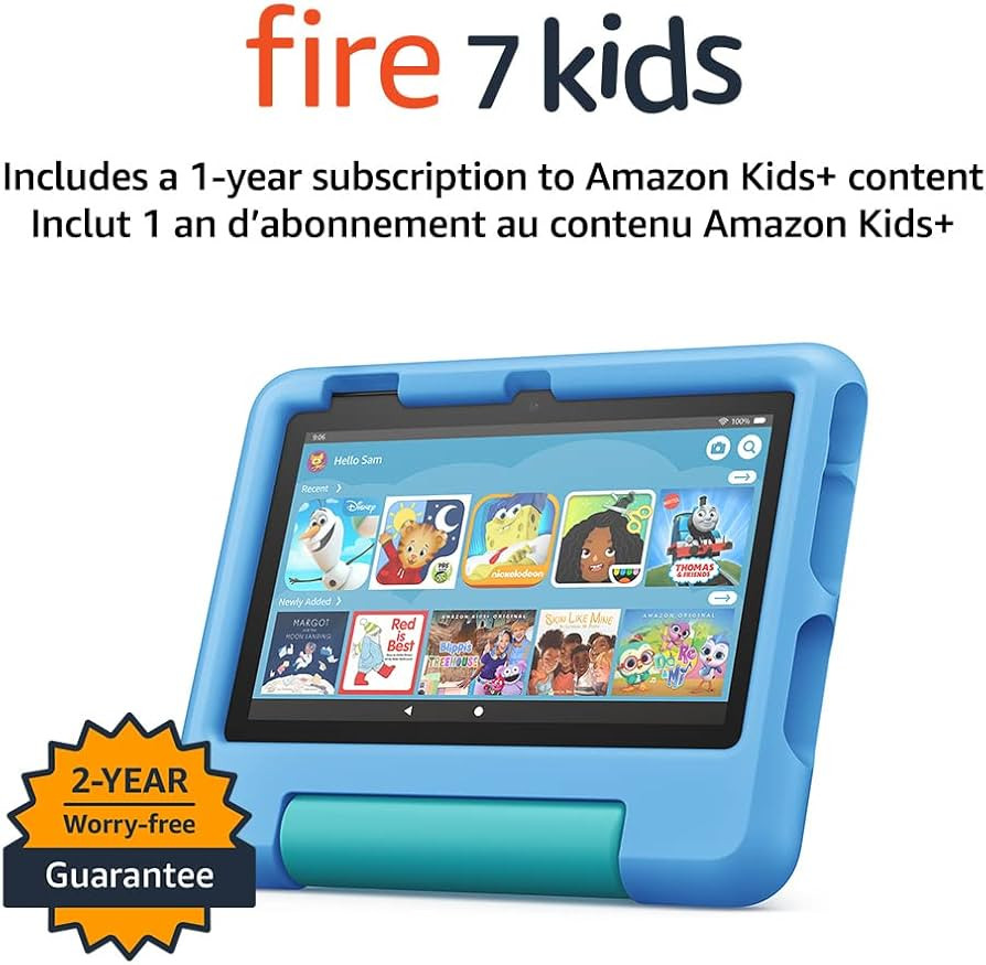 Tablette Amazon Fire 7 Kids, pour les enfants de 3 à 7 ans, avec contenu sans publicité que les... | Amazon (CA)