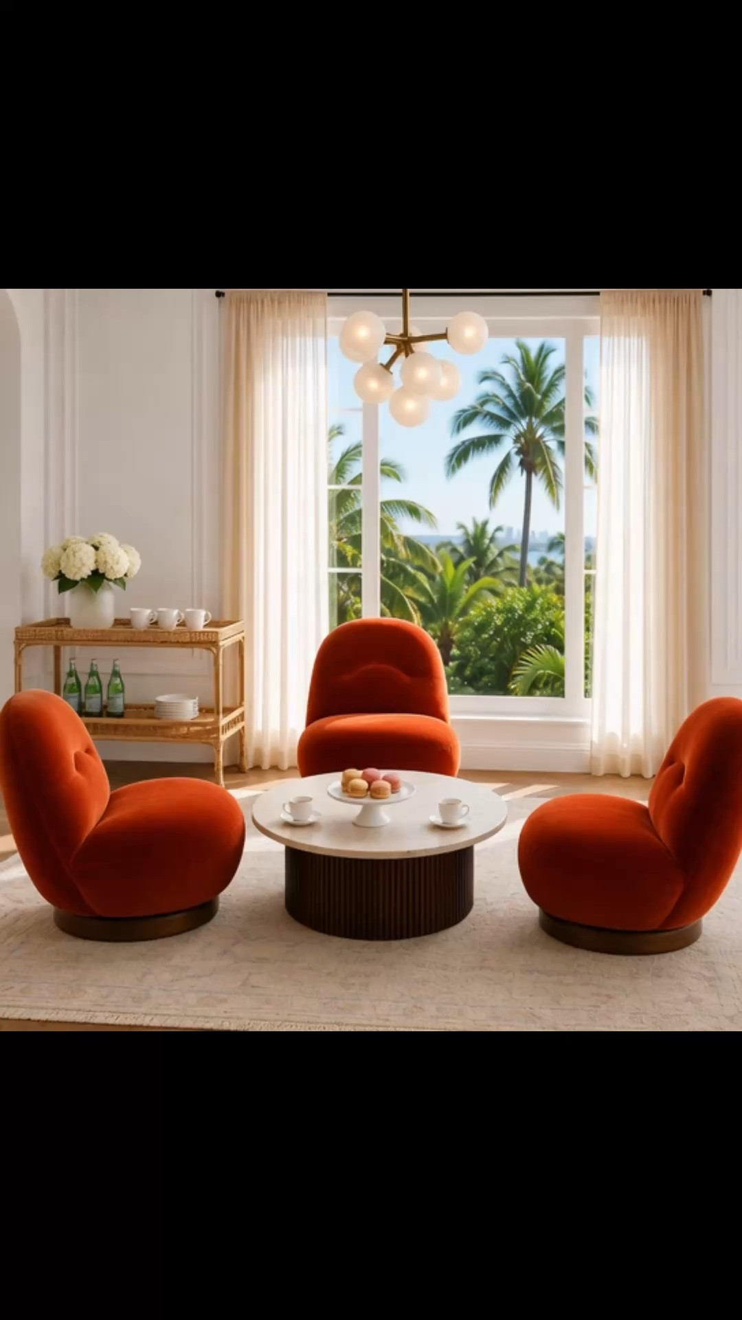 A quiet morning, right here.

In the evening, this lounge is perfect for after-dinner cocktails. In the morning, beautiful sunlight pours through the sheer drapes, creating a peaceful coffee moment that feels fresh, warm, and effortlessly elegant. The curved lounge chairs, sculptural coffee table, soft rug, and rattan bar cart make this the kind of space you would love to begin the day in.

#LTKHome #QuietMorning #MorningCoffeeMoment #Rug #CoffeeTable #LoungeChair #AccentChair #BarCart #EspressoCup #FlowerArrangement #Drapes #SheerDrapes #ModernClassic #HomeDecor #InteriorDesign

#LTKdayinmylife #LTKHome #LTKSaleAlert
