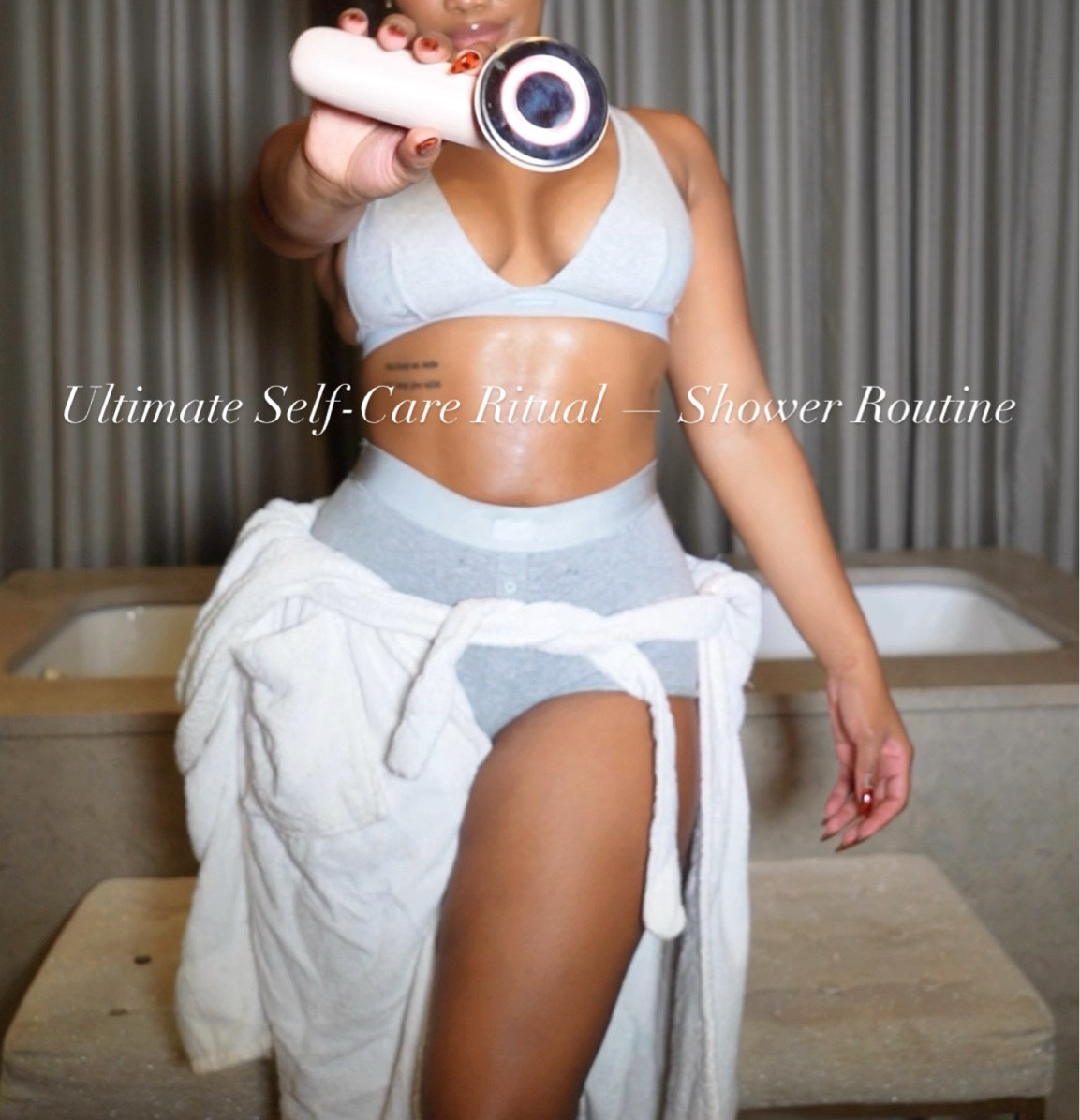 Alright, let’s set the scene—grab your robe and let’s get into this ultimate shower routine. This is my escape… and trust me, it’s EVERYTHING. 💆🏾‍♀️✨
Here’s how I do it:
• Dry brush for smooth skin and circulation
• Heated towel + robe for the perfect post-shower warmth
• Daily Feminine wash for down there lol
• @Methodbody body wash = coconut paradise 🌴
• &Aveeno + @Dr. Teal’s scrub for that glow ✨
• @Sol de Janeiro body wash for that fruity floral scent 🌺
•@locitan oil for soft, nourished Almond skin
• @Maelys B-Tight mask + shaping tools for a firm finish 💪
• @Sol de Janeiro’s 40 fragrance to end it all with a spritz of vanilla & plum  🥰

And don’t forget: Stay hydrated, mind your business. This is my moment. 💆🏽‍♀️ #SelfCareSanctuary #ShowerRituals #LuxurySkinCare #PamperSession


#LTKStyleTip #LTKBeauty #LTKGiftGuide