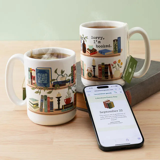 Literature Every Day Interactive QR Mug | UncommonGoods