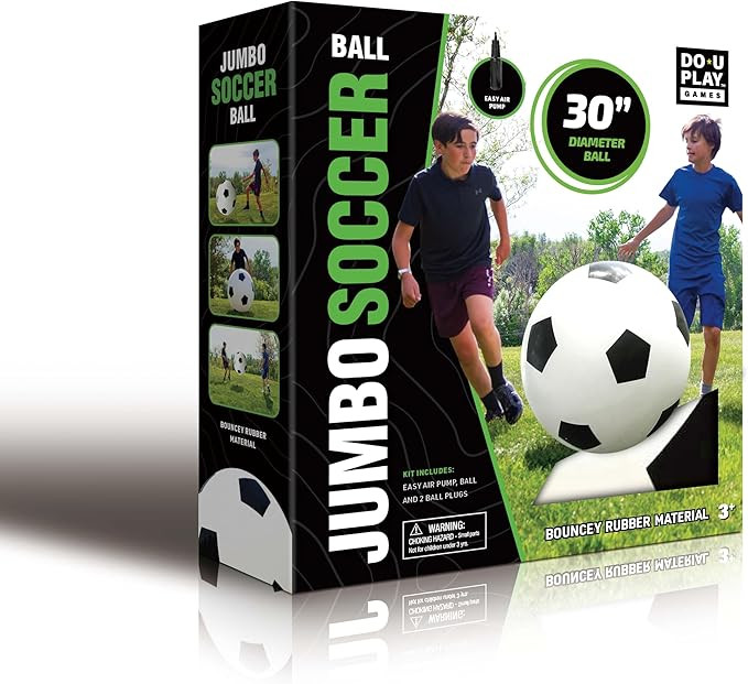 DO-U-Play Games Jumbo Soccer Ball, 30” Diameter, Superior Rubber Durable Heavy-Duty Material | Amazon (US)