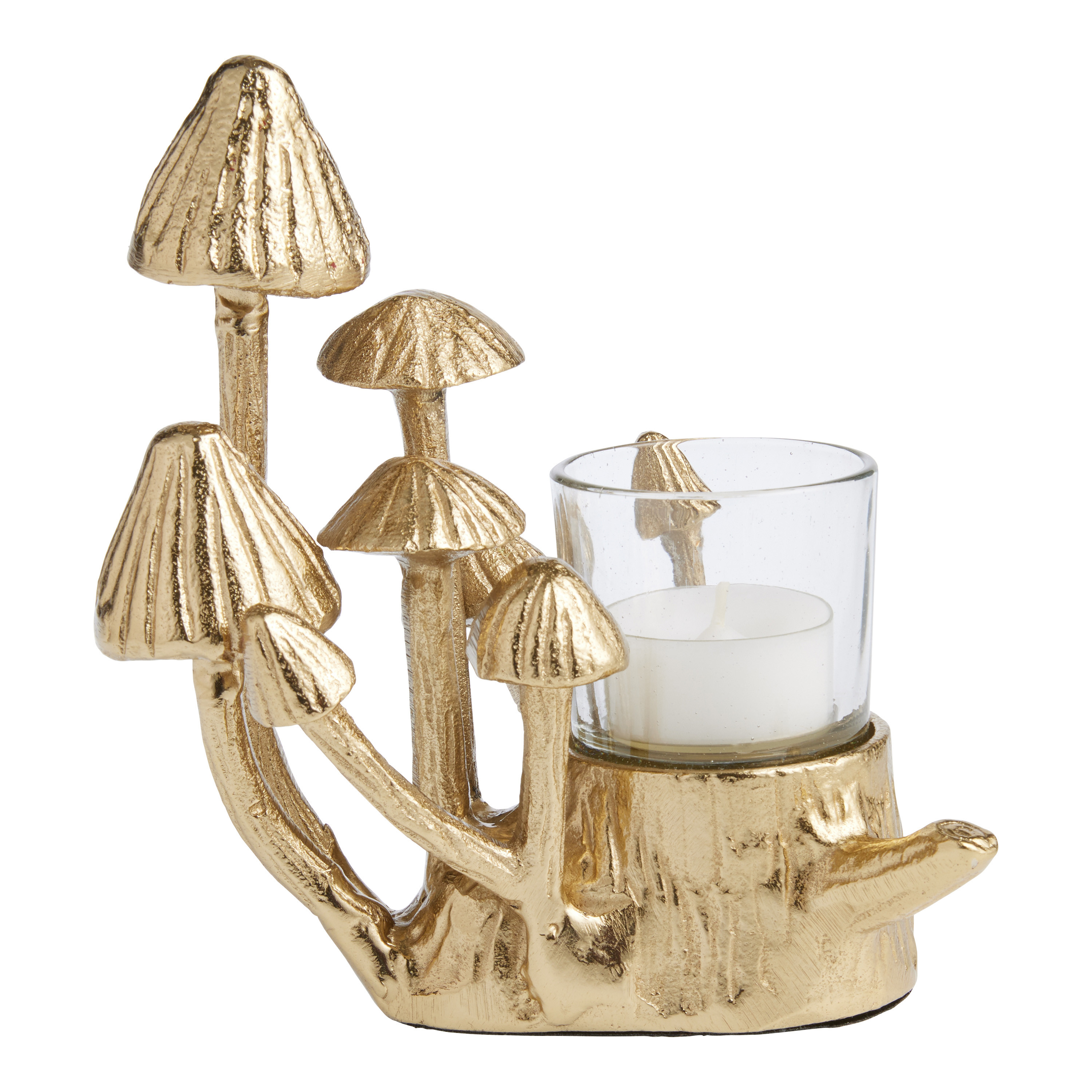 Brass Mushroom Tealight Candle Holder | World Market