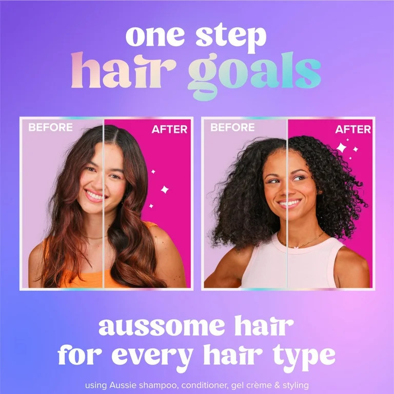 Aussie Ultra Wonder Gel Creme All-in-1 Moisturizing Styler, Hair Gel + Curl Cream, 10.1oz | Walmart (US)