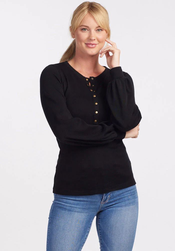 Charlotte Puff Sleeve Top | Woolx